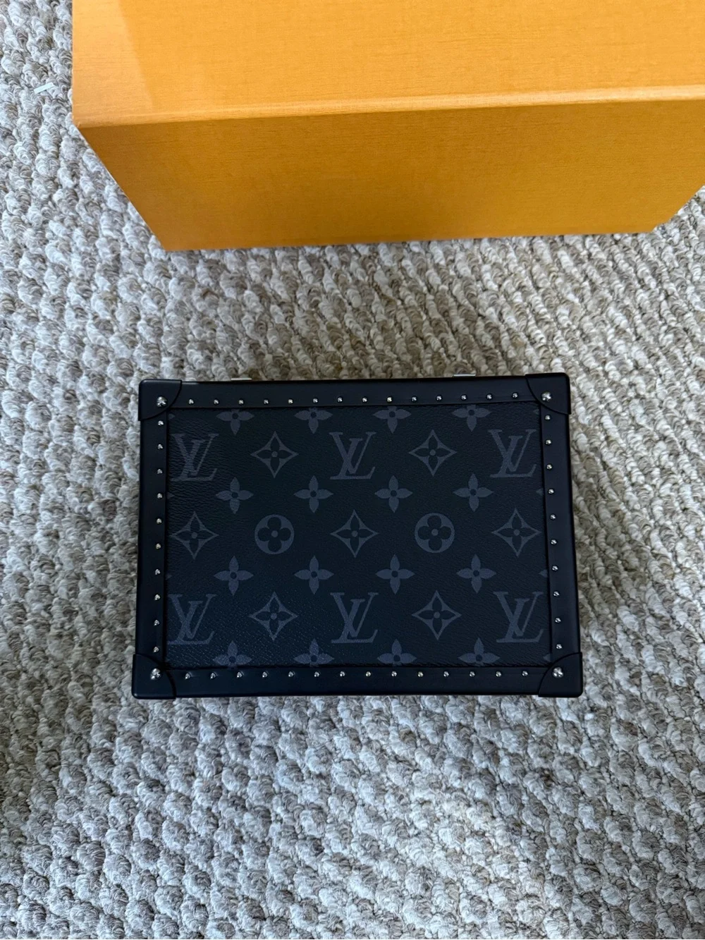 New Louis Vuitton Monogram Eclipse Clutch Box
